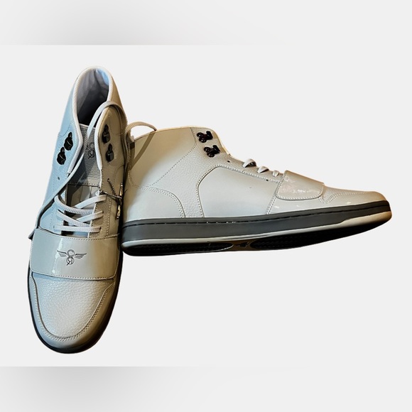 CREATIVE RECREATION NEW Cesario Hi XXI Sneakers Gray + Patent Leather Sz 13 $100 - Picture 2 of 4